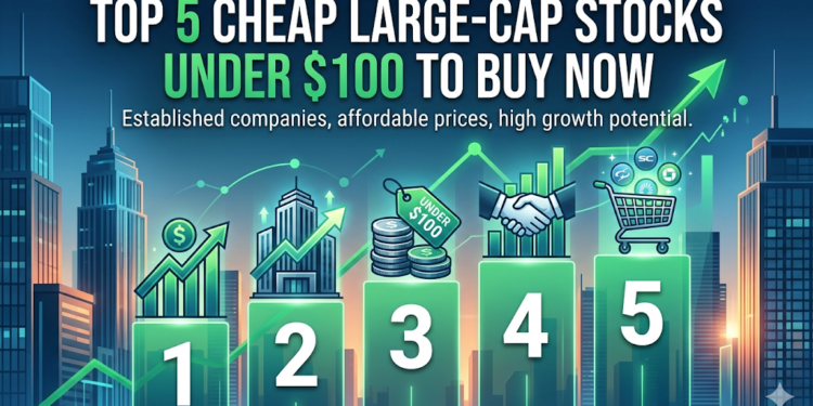 Top 5 Cheap Large-Cap Stocks Under $100 to Buy Now