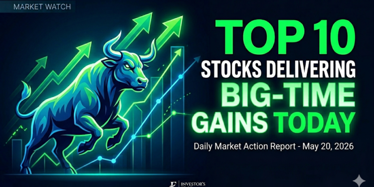 Top 10 Stocks Delivering Big-Time Gains Today